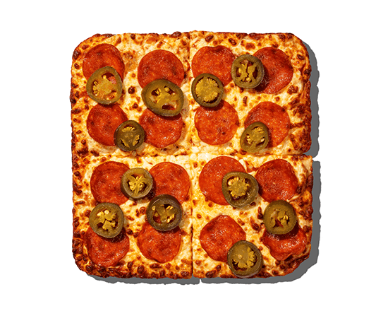 Pepperoni and Jalapeño Pan Pizza