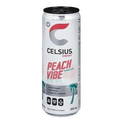 Celsius Énergie Peach Vibe 355ml/ Celsius Energy Peach Vibe 355ml