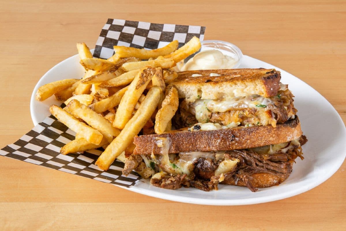 Braised Beef Grilled Cheese