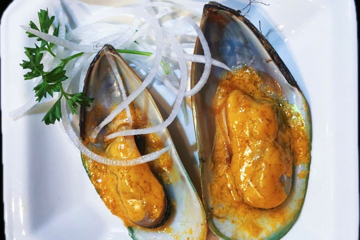 Grill mussels 6pcs (spicy)
