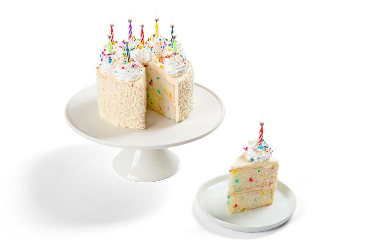 Vanilla Confetti Candle Cake
