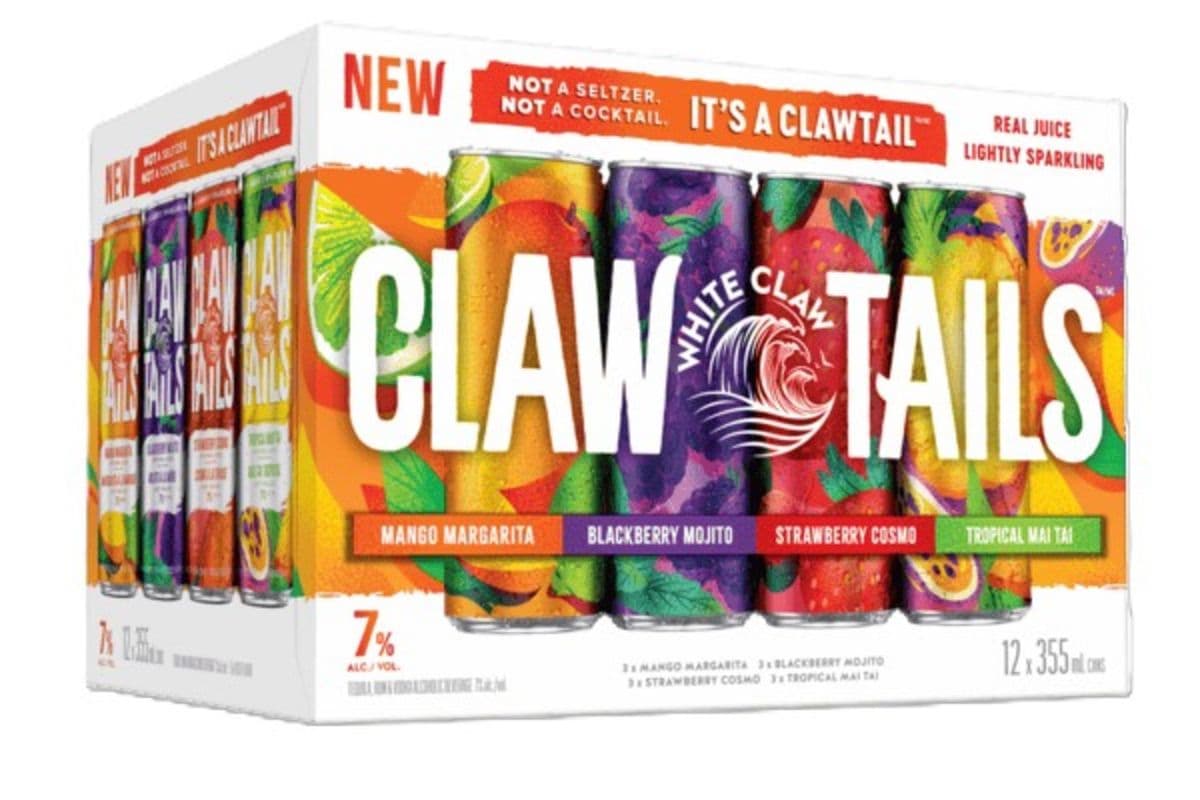 (NEW) WHITE CLAW CLAWTAILS VARIETY PACK 12X355ML (12 x 355ML)