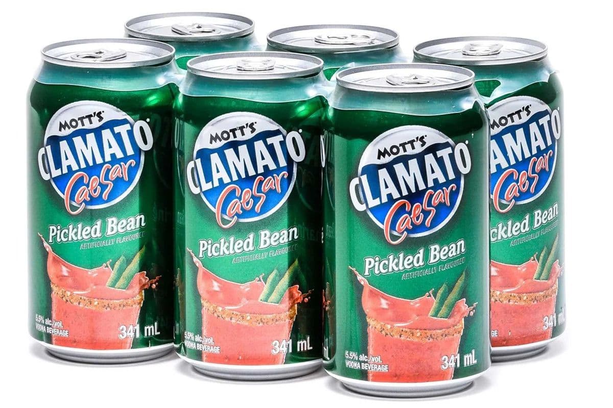 MOTT'S CLAMATO CAESAR PICKLED BEAN (6 PACK) (6 x 355ML CAN)