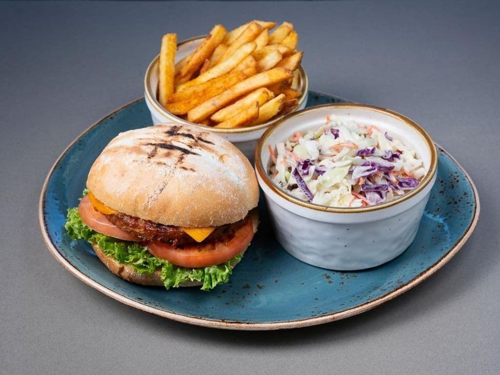 Peri Veggie Burger with 2 Sides