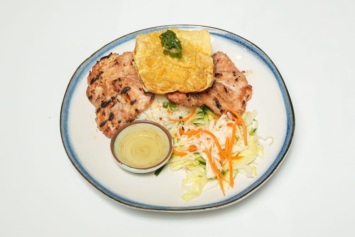 608. [NEW] Grilled Meat & Crispy Shrimp Bean Curd (Com 1 Loại, Tau Hu Ky)