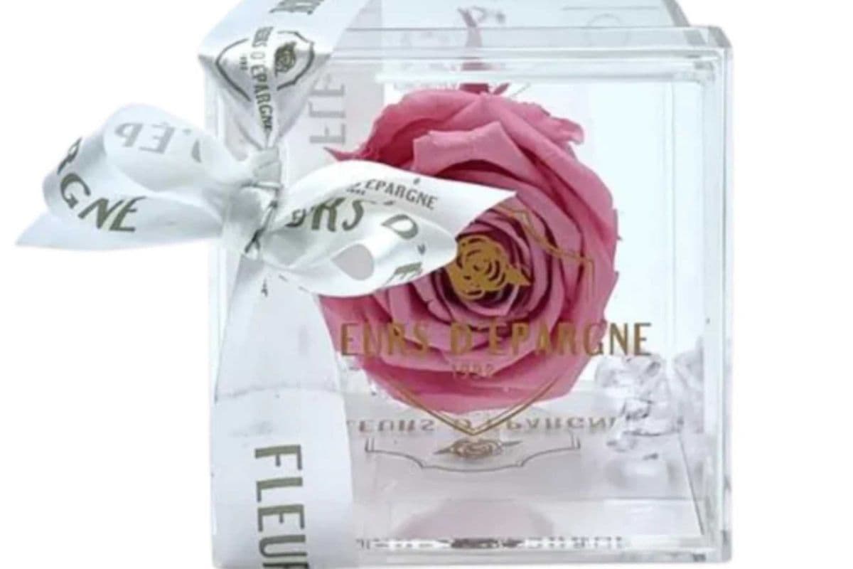 Luxe Crystal Preserved Rose Vanity