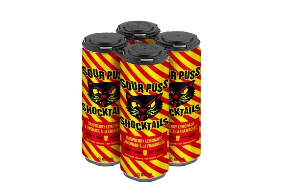 Shocktails Raspberry Lemonade Sour Puss (4 x 355ml)