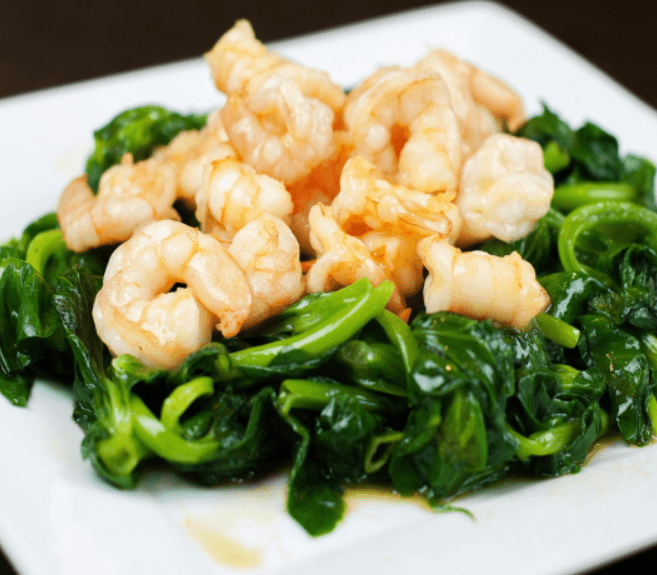 Shrimp with Gai Lan
