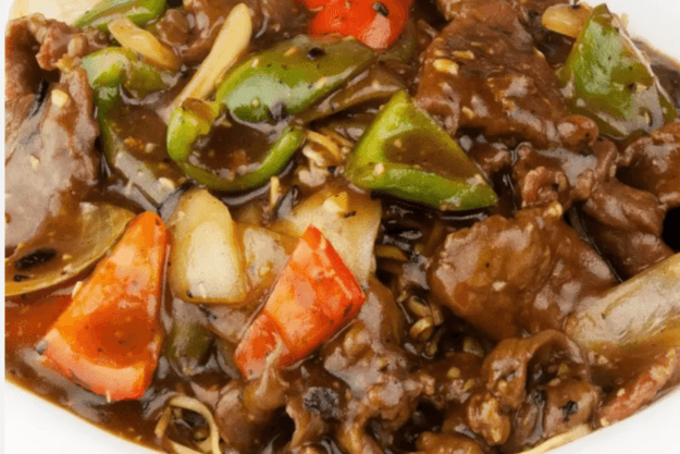 56. Sliced Beef in Black Bean Sauce