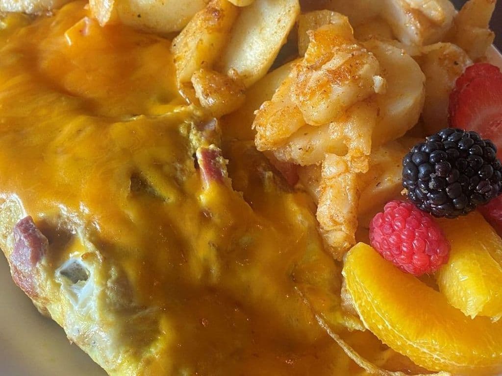 Three cheese omelette
