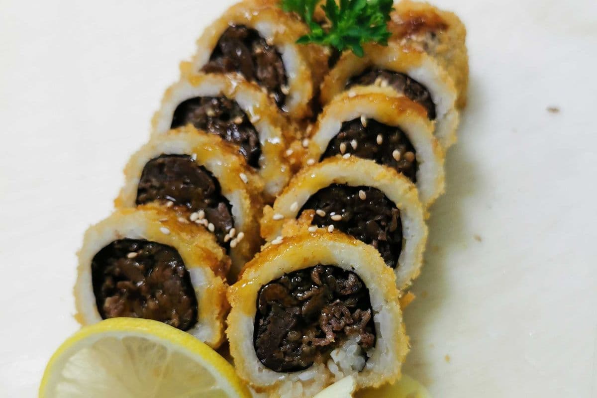 Deep-Fried Beef Teriyaki Roll