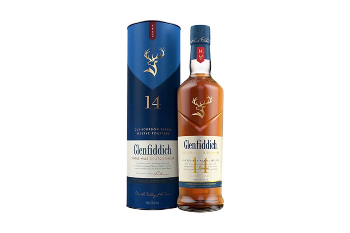 Glenfiddich 14YR Single Malt Scotch Whisky Bourbon Barrel Reserve (750ML) (1 x 750ML)