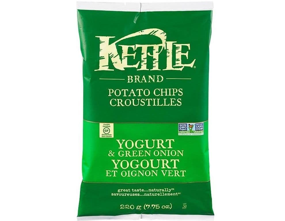 KETTLE POTATO CHIPS YOGURT & GREEN ONION 220G