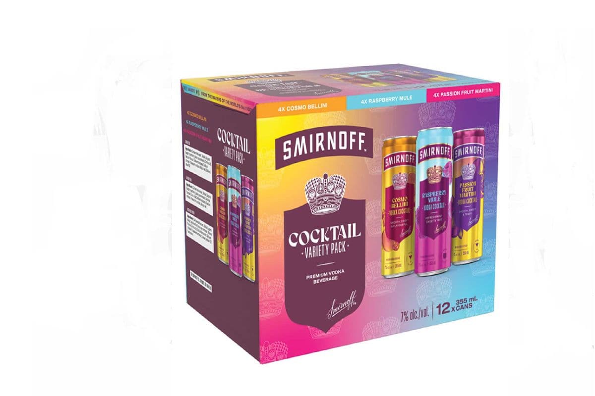 Smirnoff Cocktail Variety Pack (12 x 355 ml can)