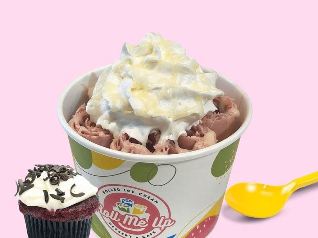 Red Velvet Cupcake Rolled Icecream
