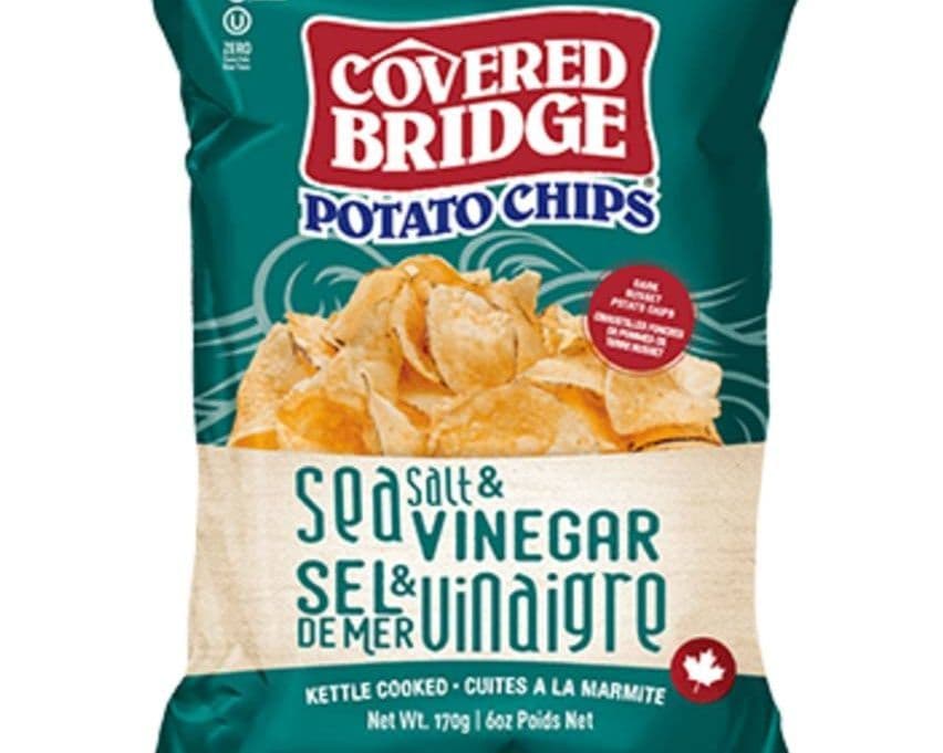 COVERED BRIDGE SEA SALT VINEGAR CHIPS 170G