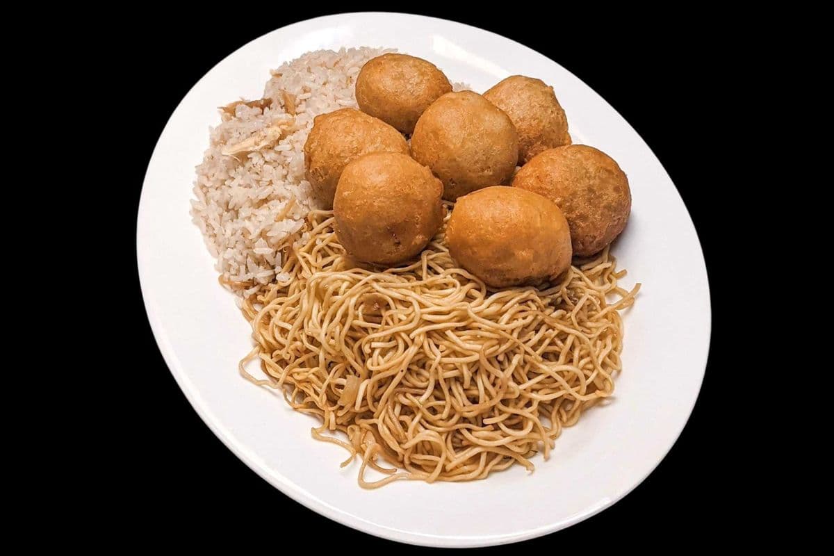 Dinner (B) with Chicken Balls