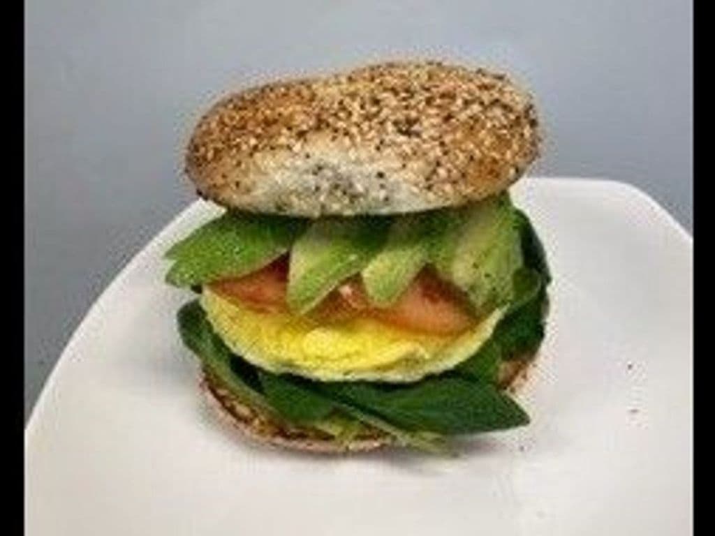 Egg, TOMATO, Spinach & Avocado Bagel