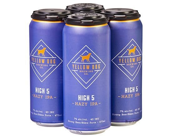Yellow Dog Brewing Co. High 5 Hazy IPA, 4 x 473 ml