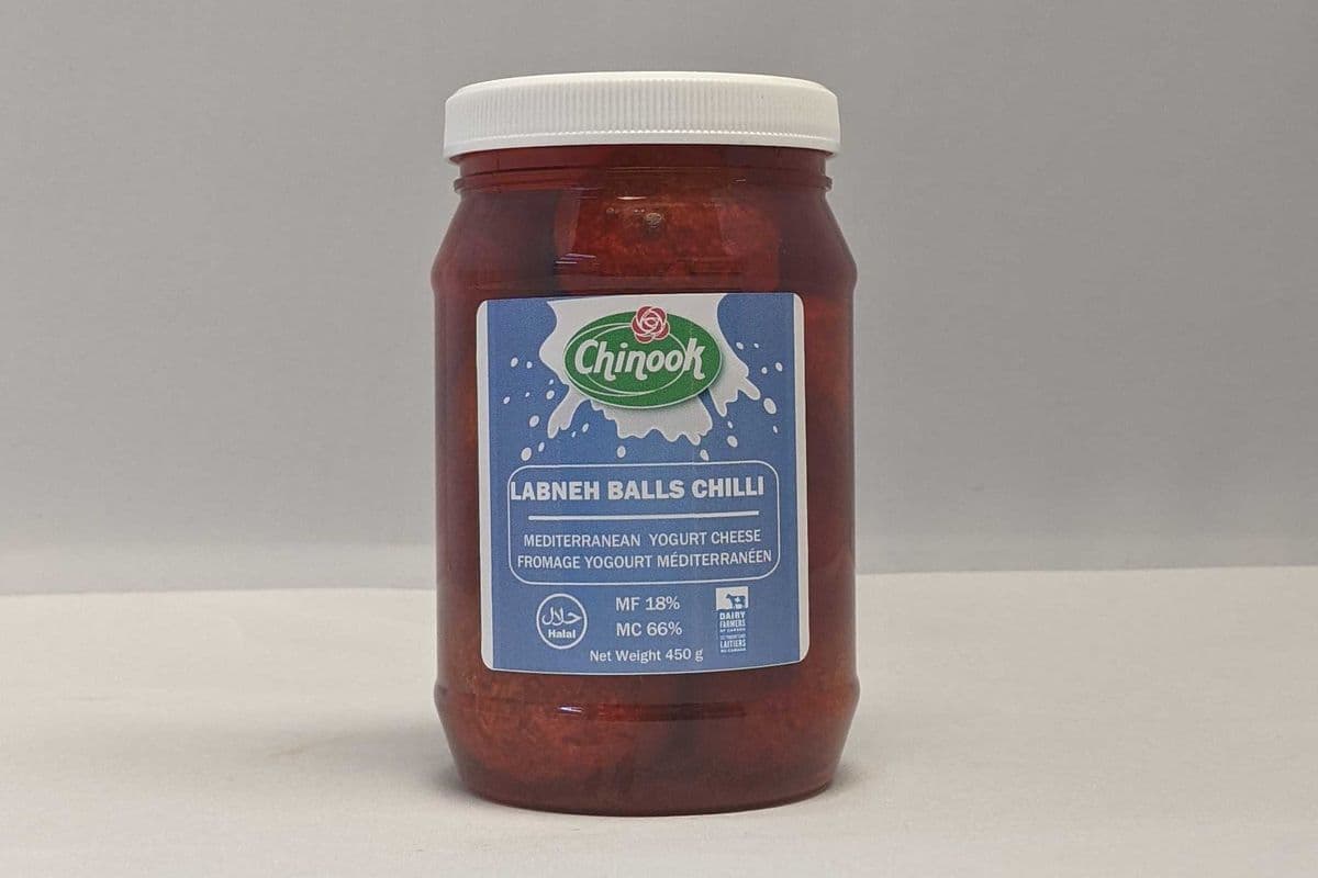 Labneh Cheese Balls, Chilli Flavour - Mediterranean Yogurt Cheese, 450 Grams (450g)