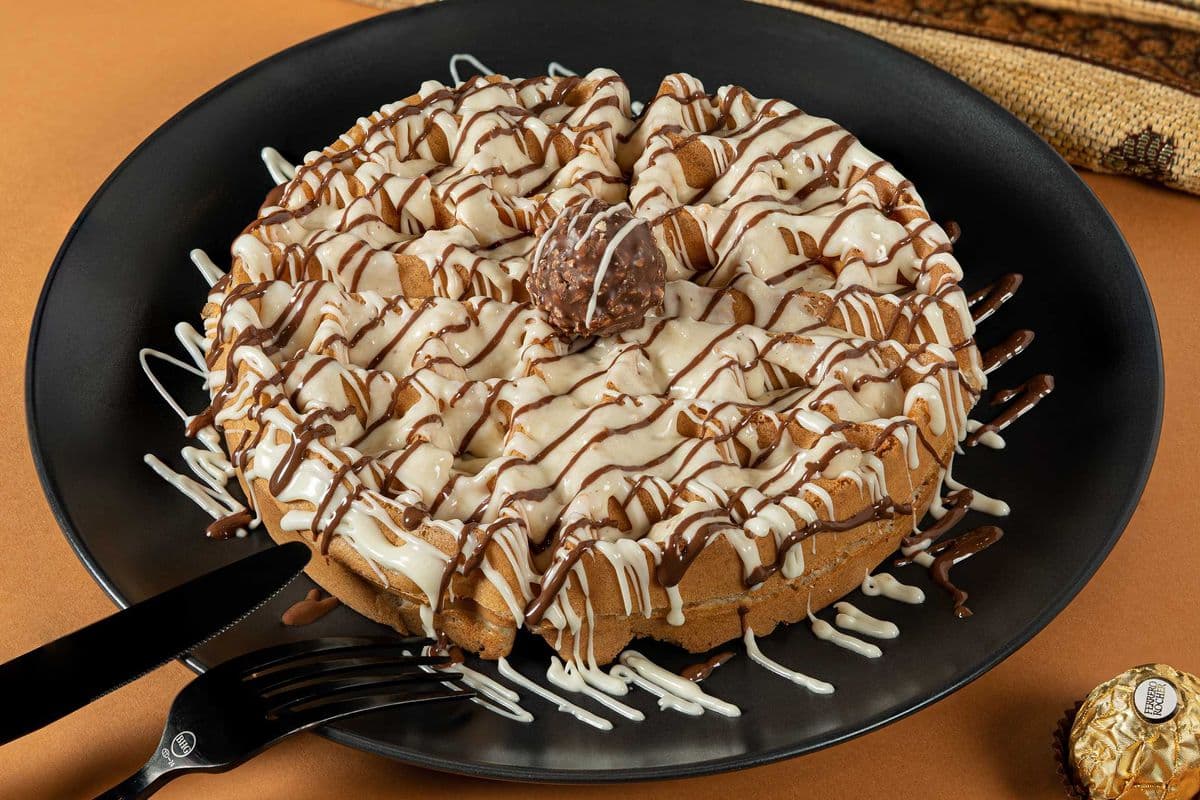 Coconut Ferrero Rocher Chocolate waffle