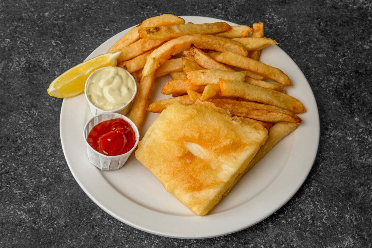 Lunch-Size Halibut and Chips