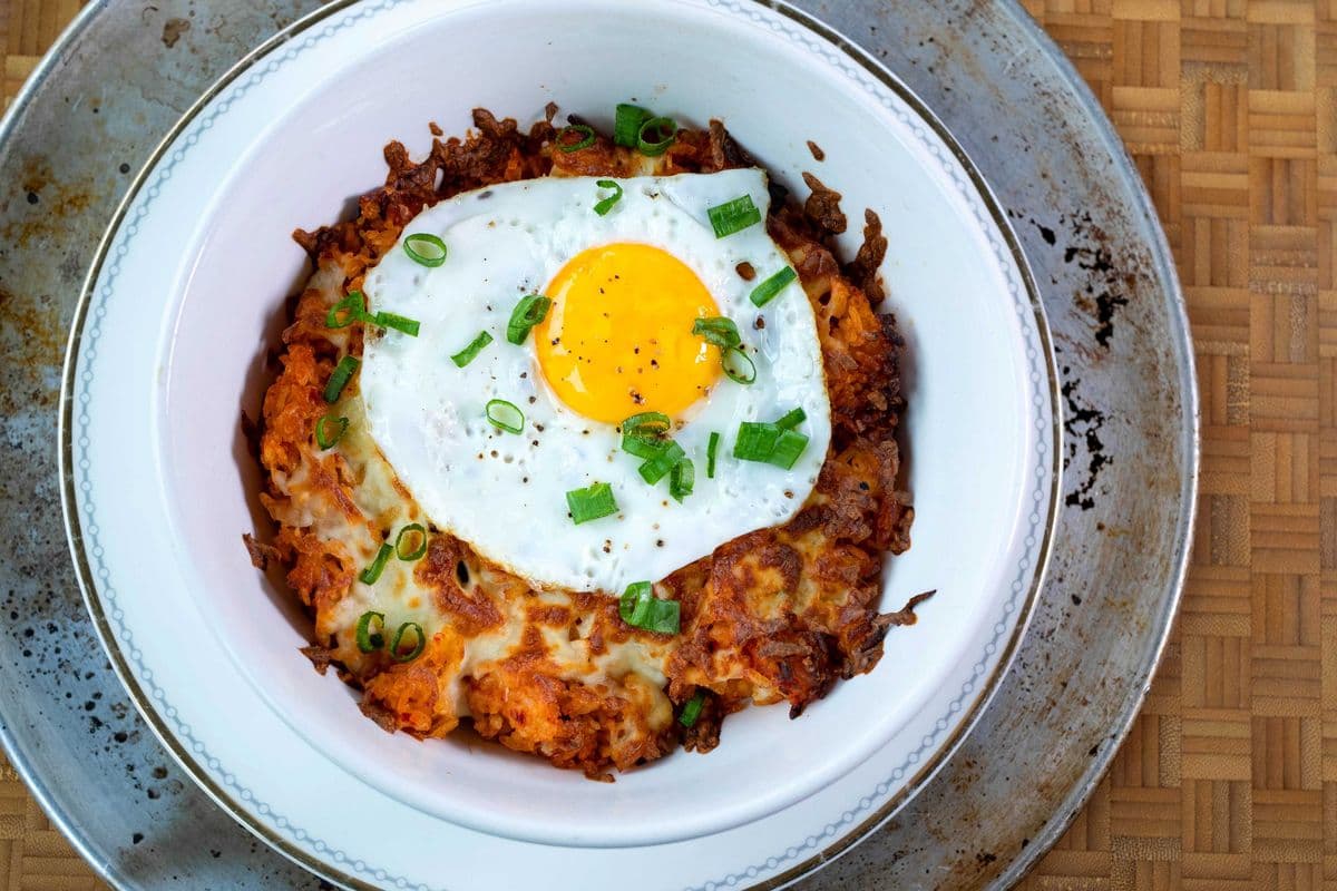 Mozzarella Kimchi Fried Rice