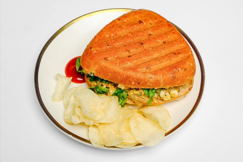Spicy Cheese Corn Sandwich