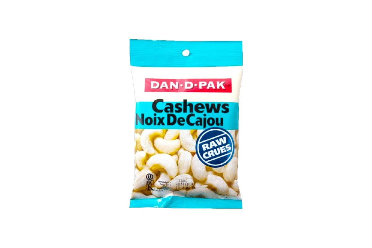 Dan-D Pak Cashews Raw (92g) (170 Cal)