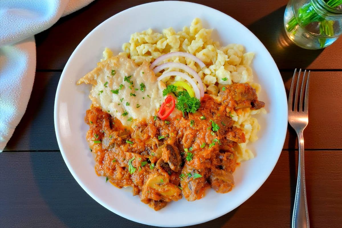 Pork Cutlet with Mushroom Sauce