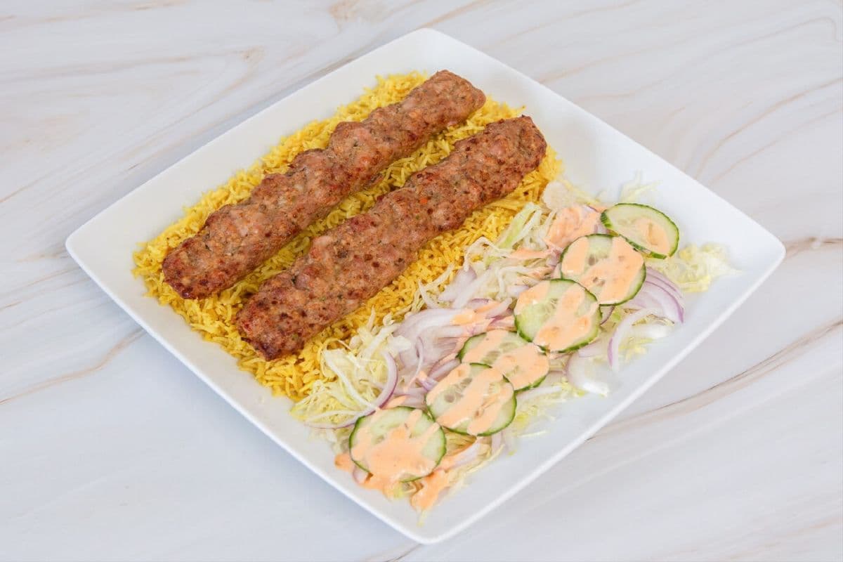Chicken Seekh Kabab Rice Platter