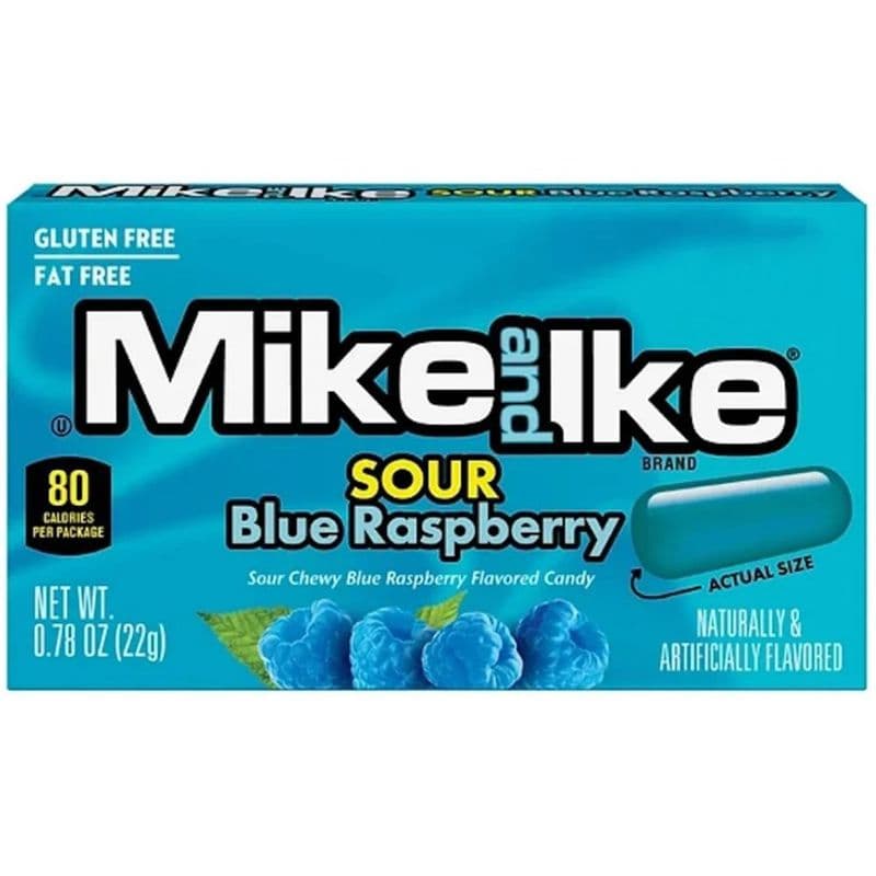 Mike and Ike Framboise Bleue Surs 120g/ Mike and Ike Sour Blue Raspberry 120g