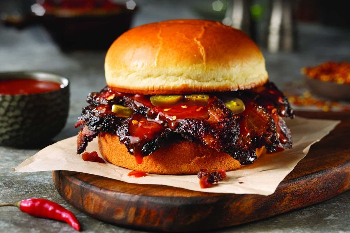 Texas Hot Beef Brisket Sandwich