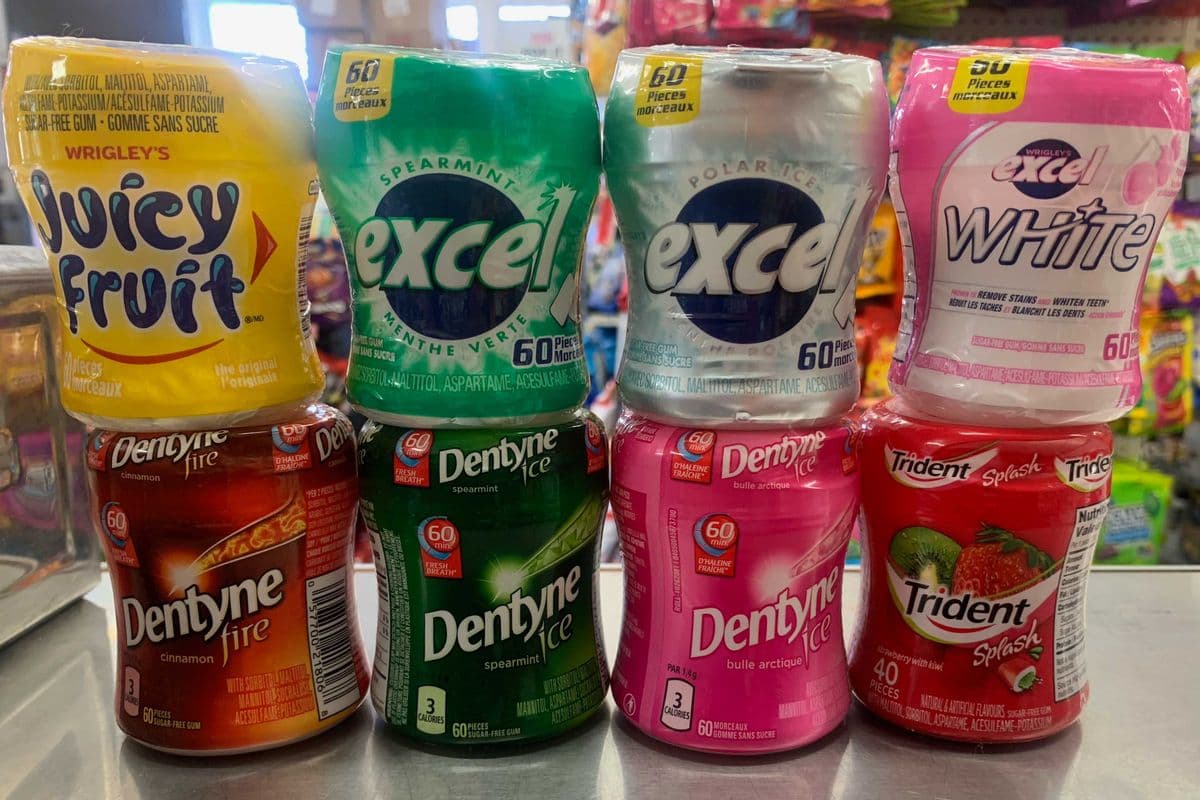 Chewing Gum Bottles (40-60 piece bottles)