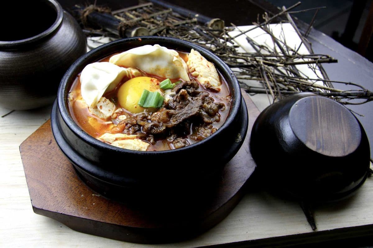 Dumpling Soon Tofu and Hot Stone Pot Rice