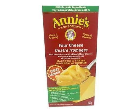 ANNIE'S FOUR CHEESE MACARONI & CHEESE 156G