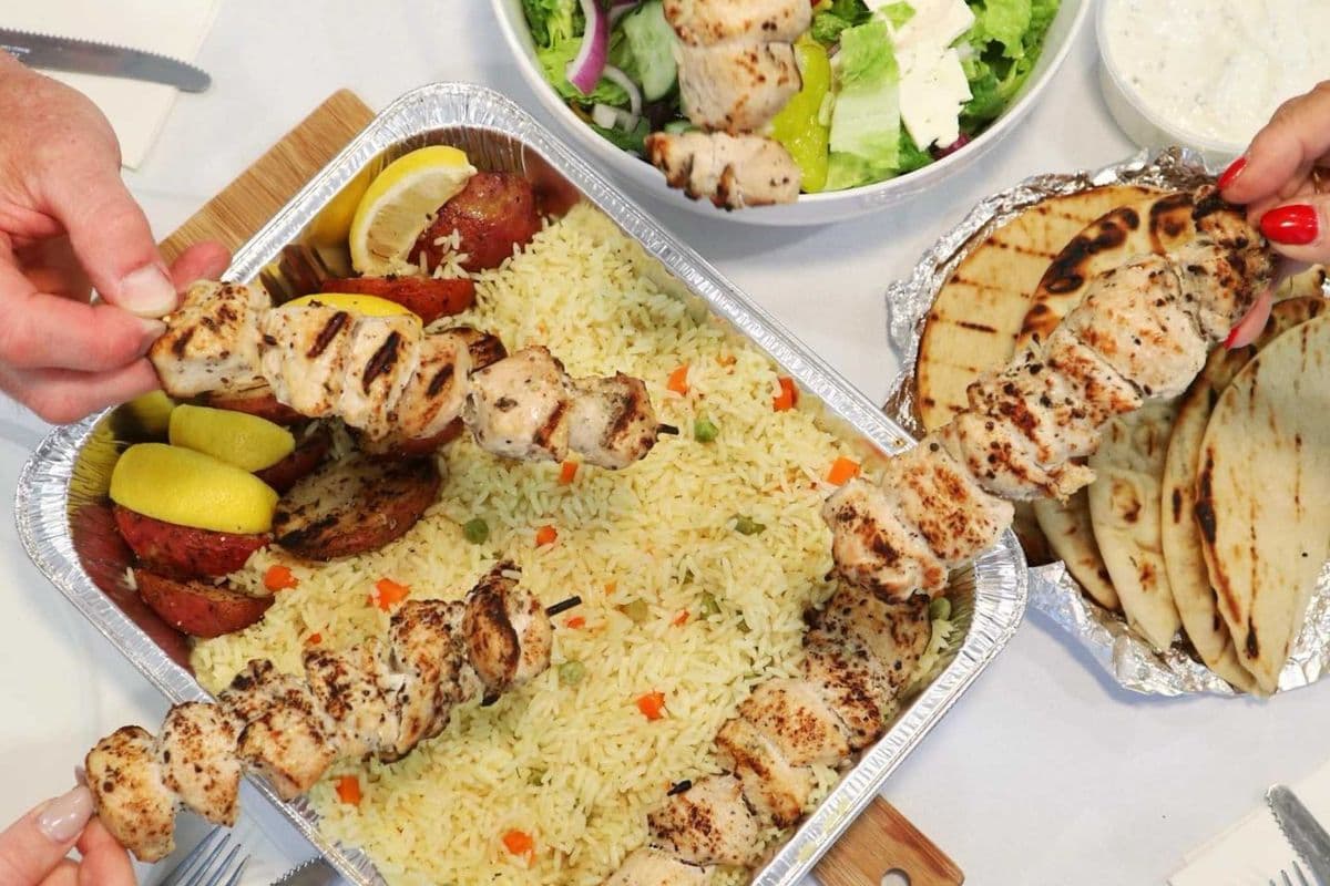 Family Souvlaki Platter For Four