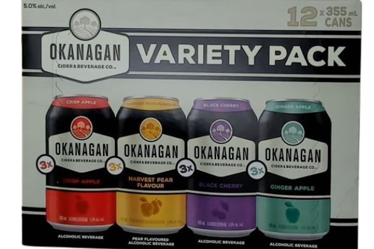OKANAGAN CIDER 12 VARIETY CANS (12 x 355ML)