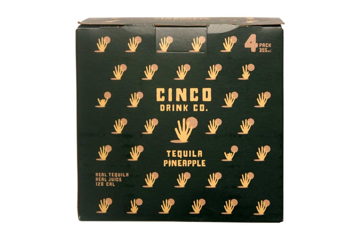 Cinco Tequila Soda Pineapple (4 Cans) (4 x 355ML)