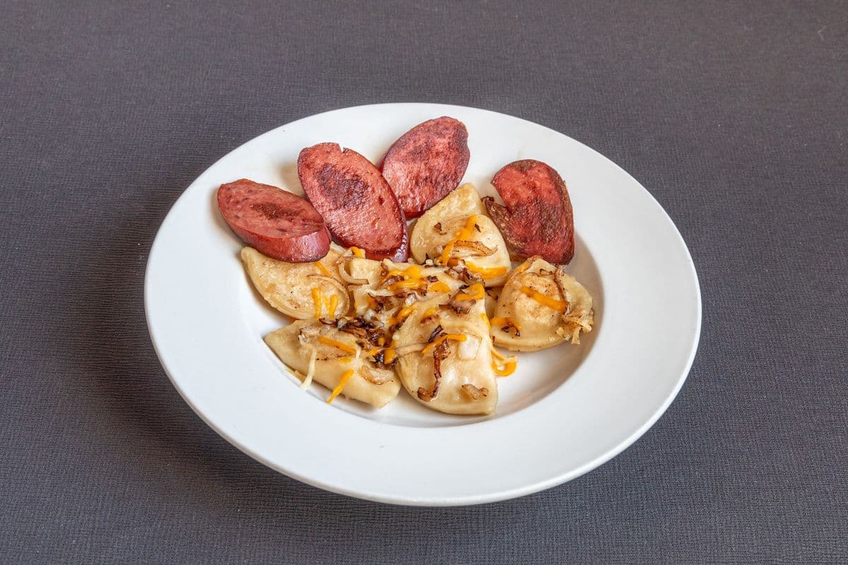 Perogies (6 pcs) and Kielbasa