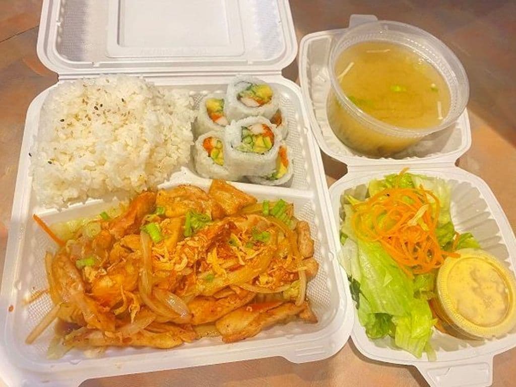 53F. Chicken Teppanyaki with Vegetable Teppanyaki