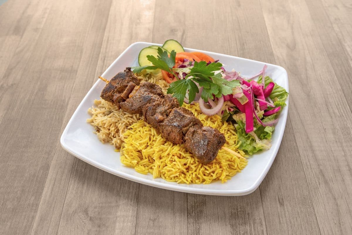 Lamb Souvlaki Platter