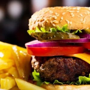 Bacon Cheeseburger Platter