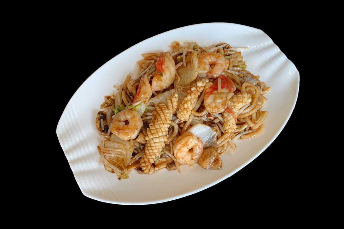 58. Fried Udon Noodles with Seafood