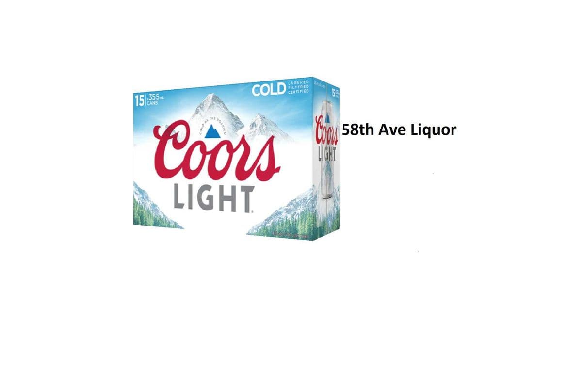 COORS LIGHT 15 CANS (1 x 15x355ML)