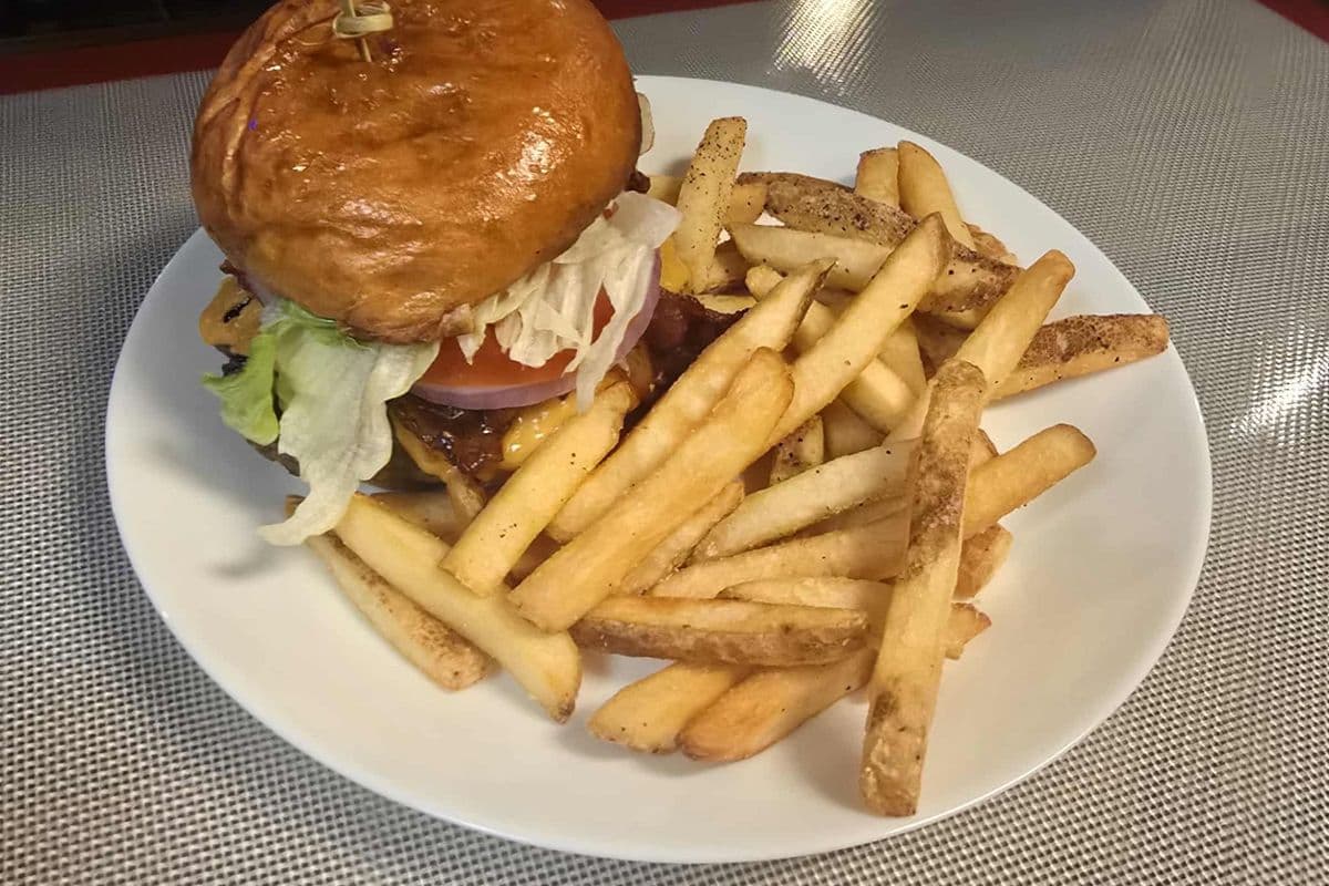 Maple Glazed Bacon Cheeseburger