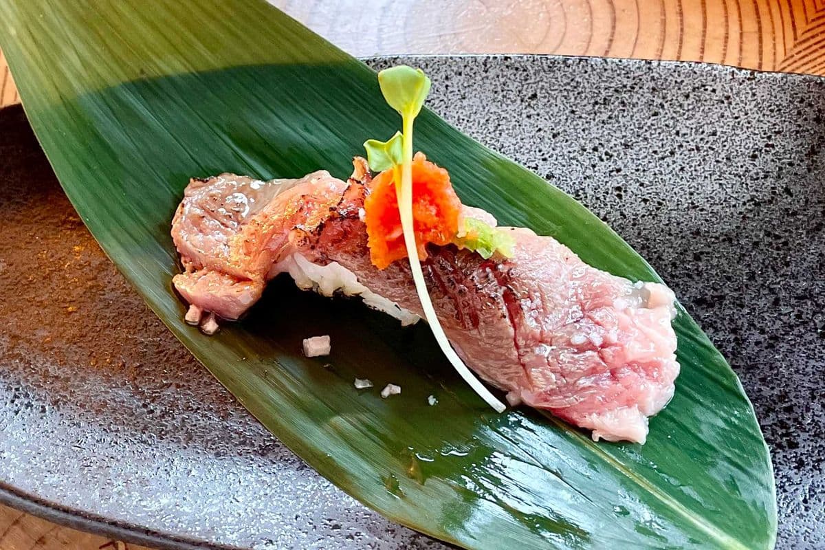 Gluten Friendly A5 wagyu Aburi