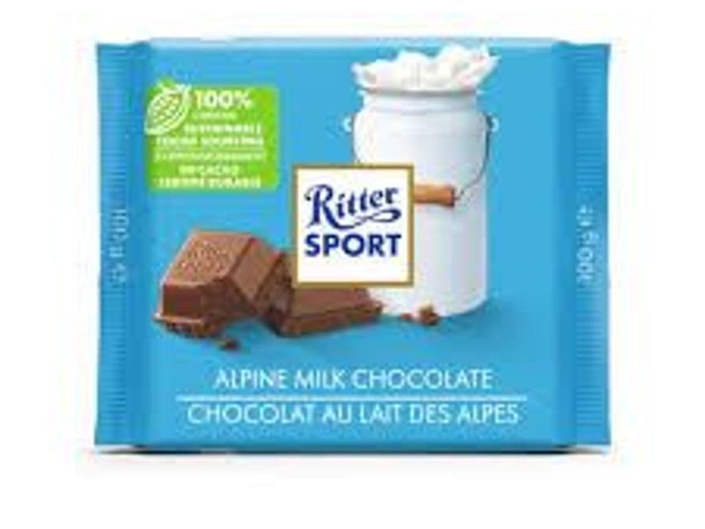 RITTER SPORT ALPINE MILK CHOCOLATE 100G