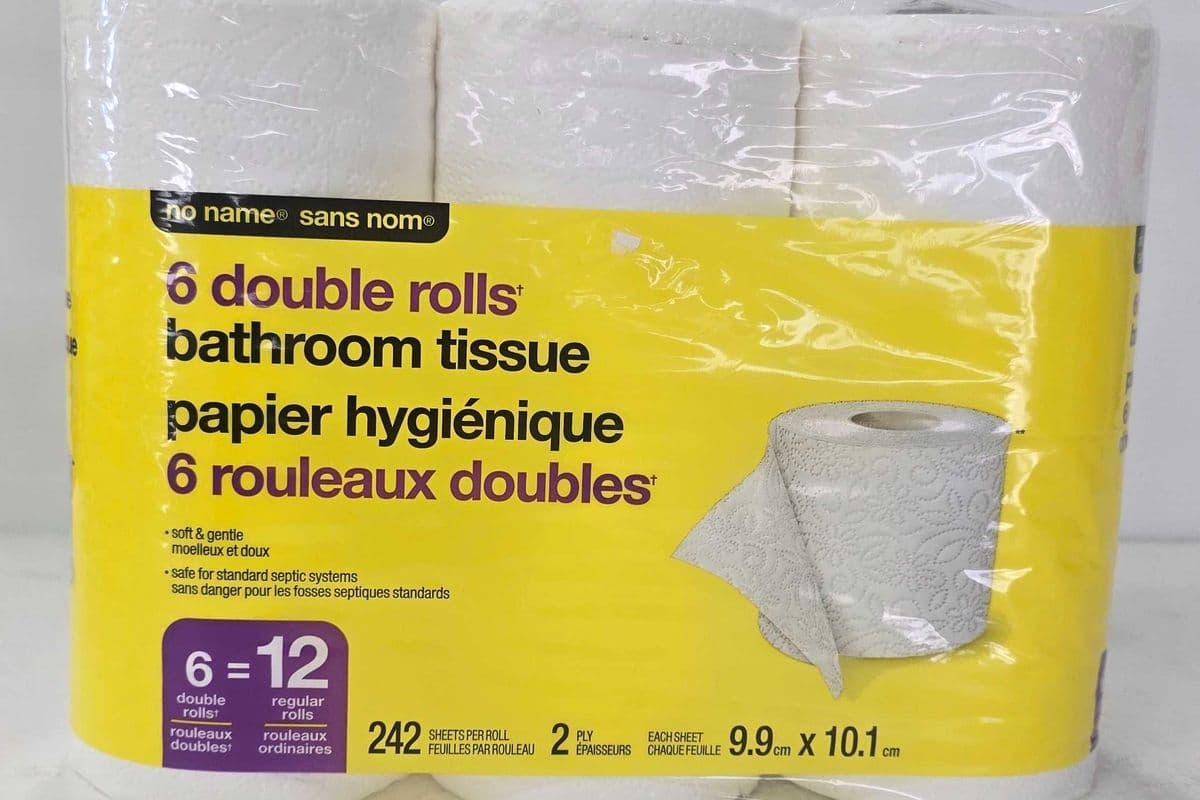 No name bathroom tissue 6 double rolls (2 ply)