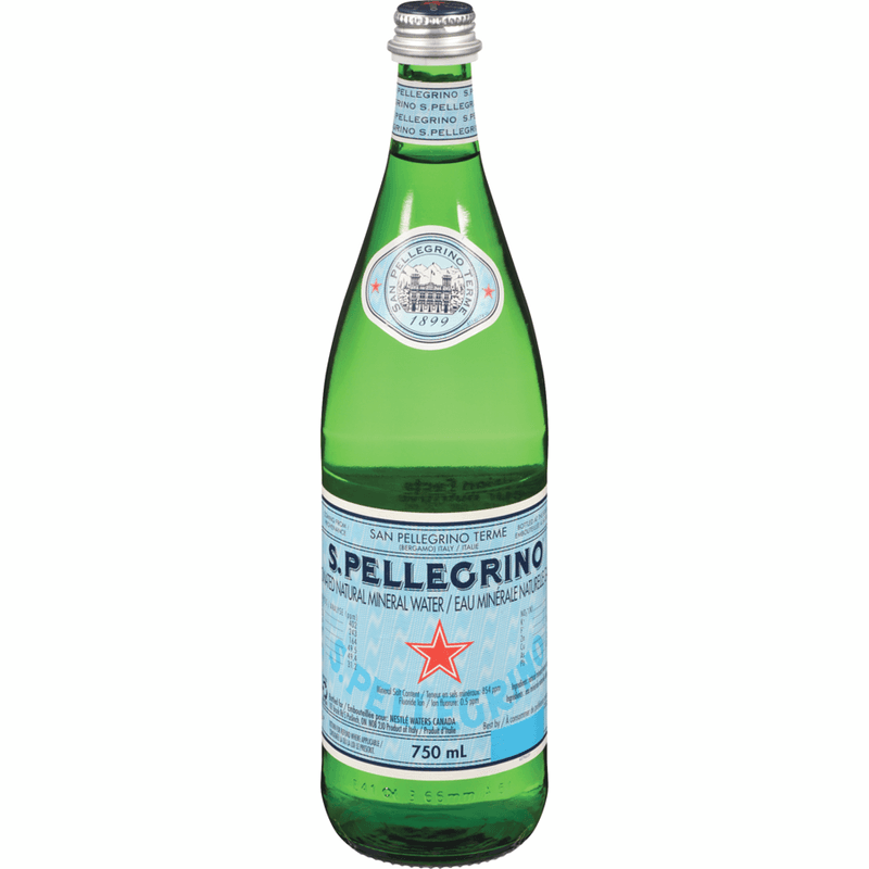 S. Pellegrino Eau Minérale Naturelle Gazéifiée 750ml / S. Pellegrino Carbonated Natural Mineral Water 750ml